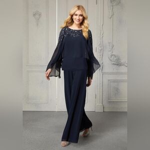 MGNY 72428 Navy Pantsuit